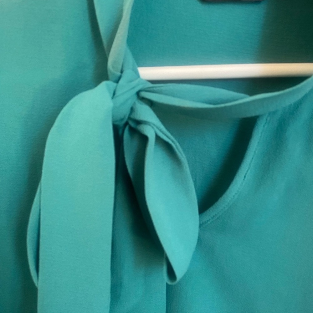 Teal Ruffle Blouse - Picture 3 of 6